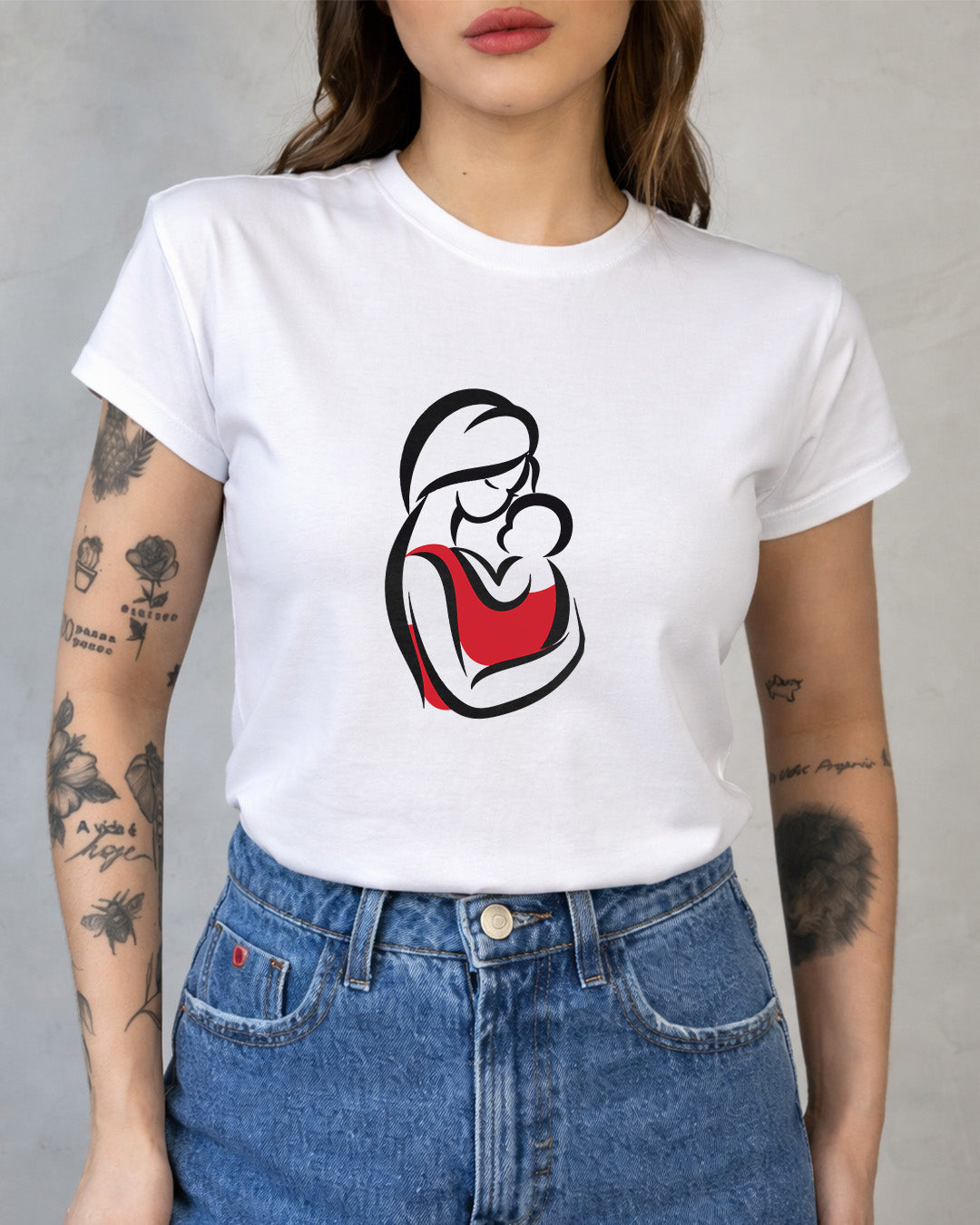Camiseta Feminina 100% Algodão "Amor Puro De Mãe" Dia Das Mães