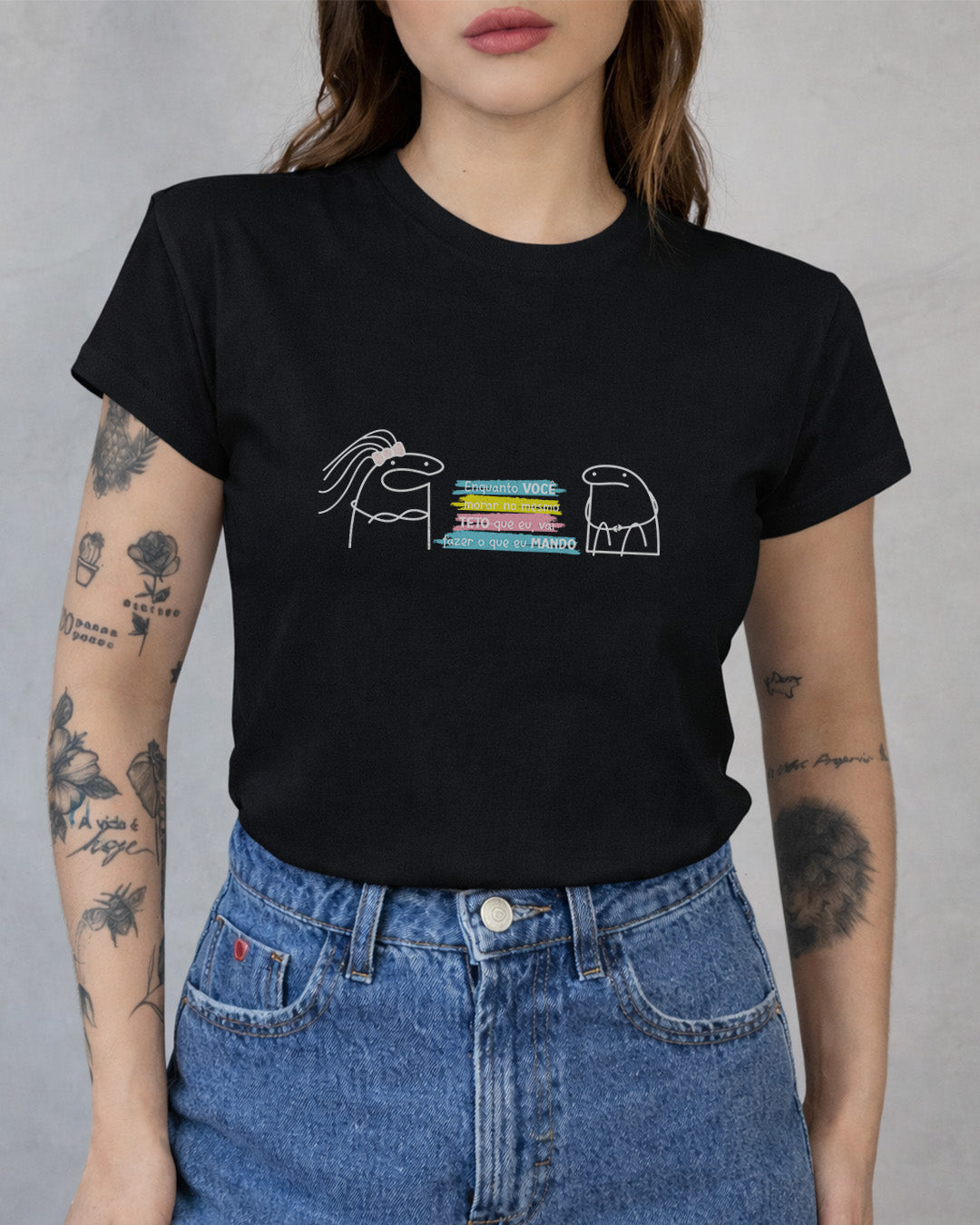 Camiseta Feminina 100% Algodão "Eu Vai Fazer O Que Eu Mando" Dia Das Mães