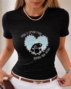 Camiseta 100% Algodão Feminina "Amor De Mãe Mais Bonito Que Existe" Dia Das Mães