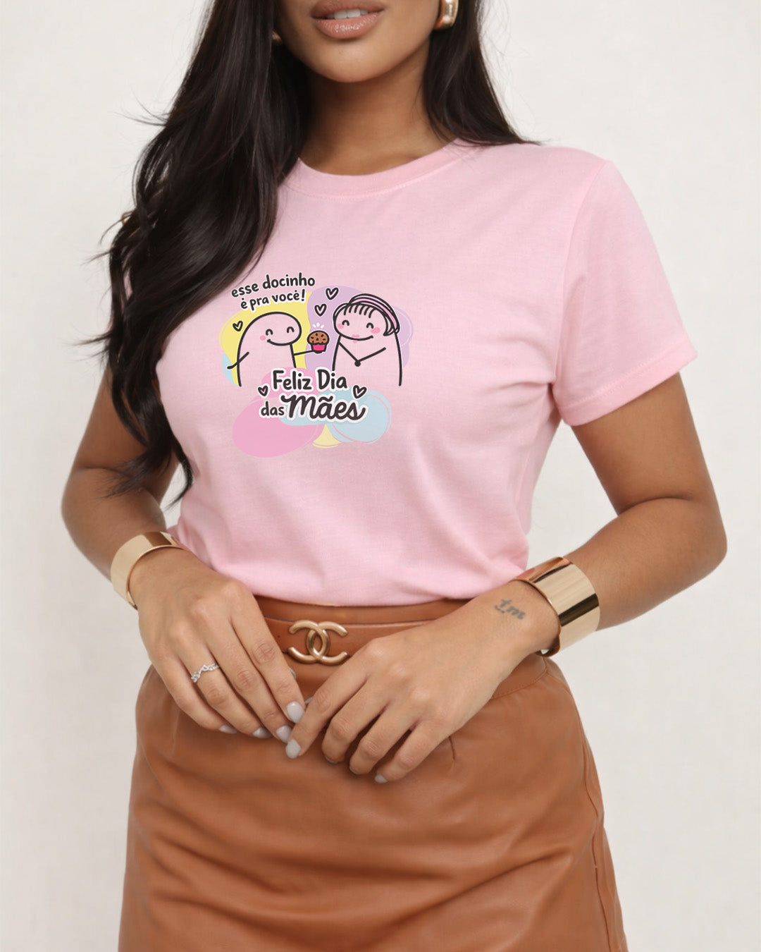 Camiseta Dia Das Mães Feminina "Esse Docinho É Todo Seu" 100% Algodão