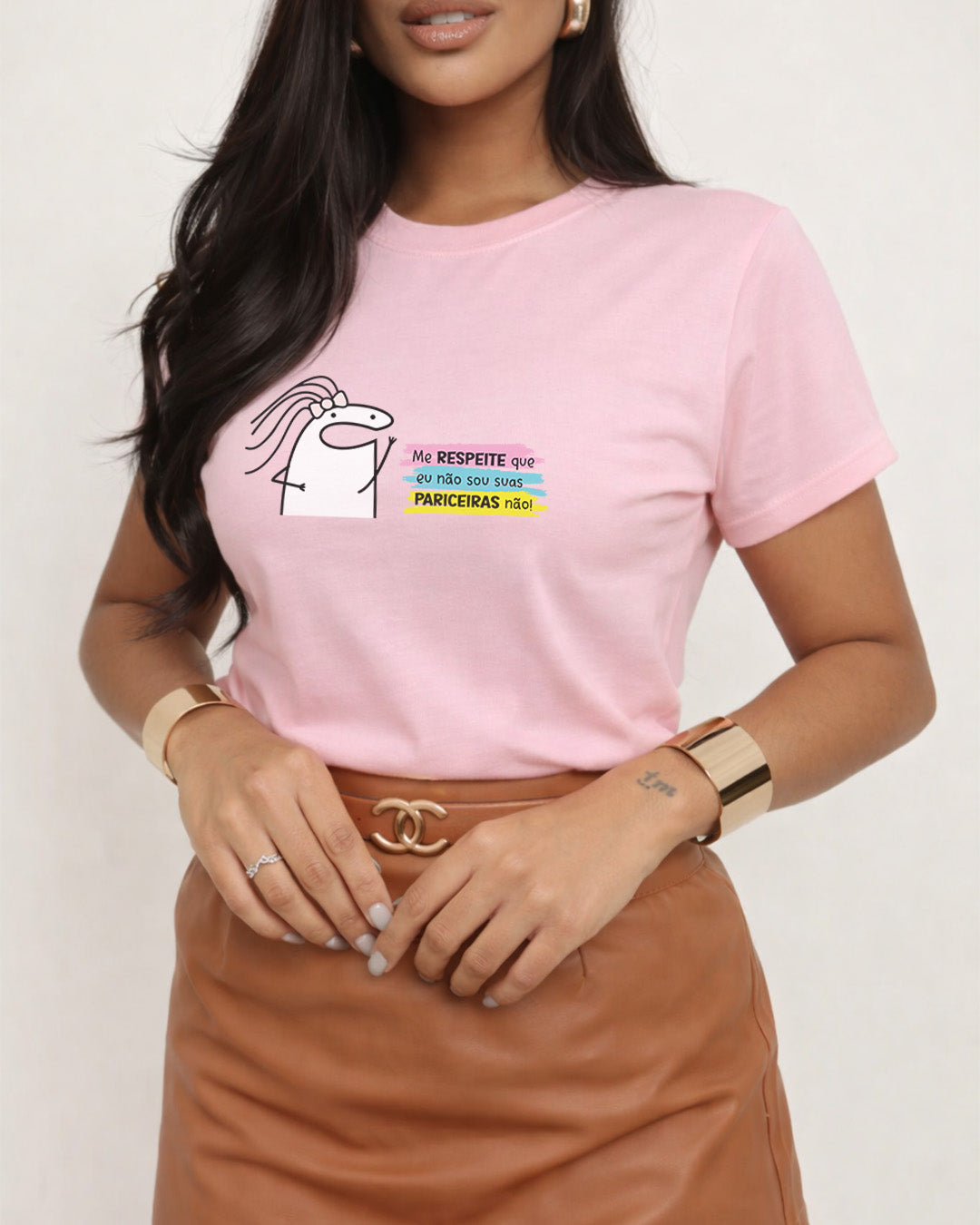 Camiseta 100% Algodão Feminina "Eu Não Sou Suas Pariceiras Não!" Dia Das Mães