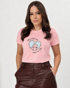Camiseta 100% Algodão Feminina "Amor De Mãe Mais Bonito Que Existe" Dia Das Mães