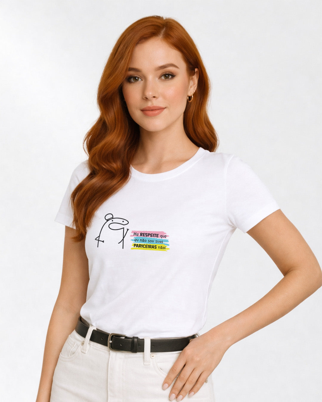 Camiseta 100% Algodão Feminina "Suas Pariceiras Não" Dia Das Mães
