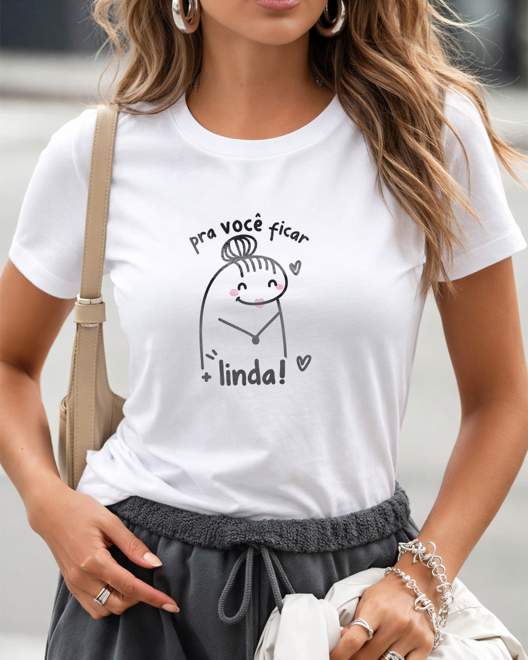 Camiseta Dia Das Mães Feminina 100% Algodão "Pra Você Ficar Mais Linda!"