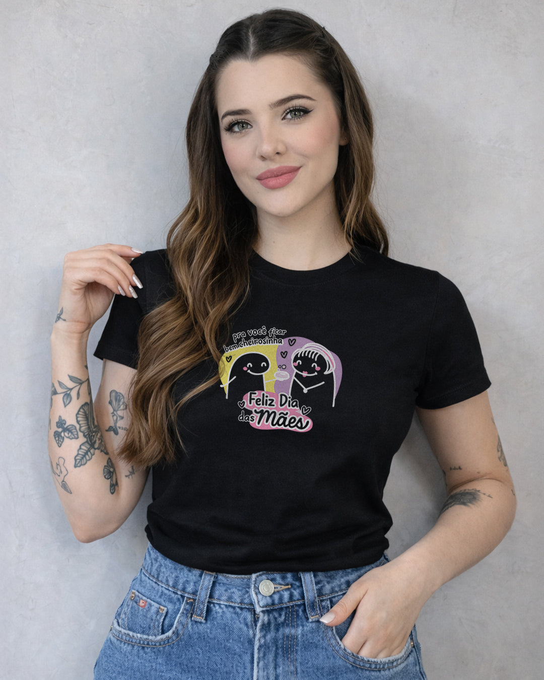 Camiseta 100% Algodão Feminina "Feliz Dia Das Mães Cheirosinha" Dia Das Mães