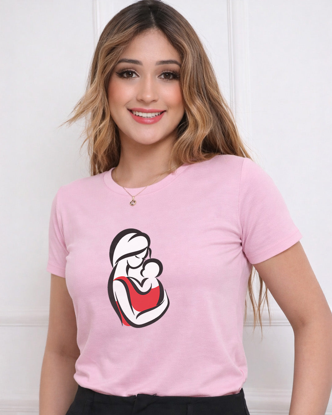 Camiseta Feminina 100% Algodão "Amor Puro De Mãe" Dia Das Mães