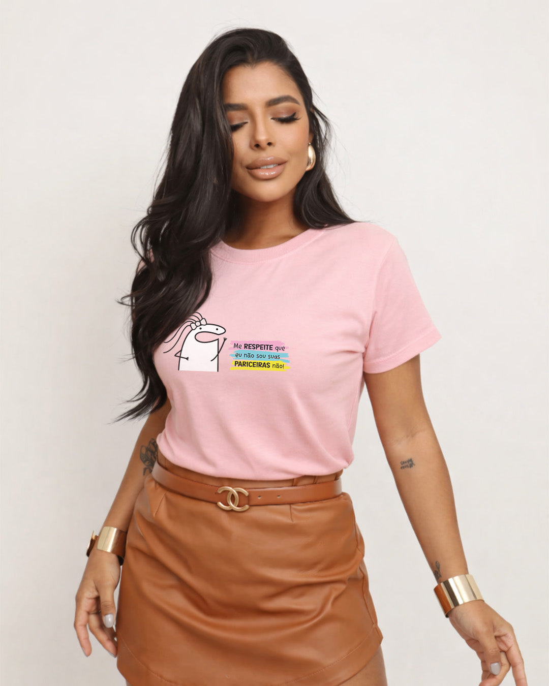 Camiseta 100% Algodão Feminina "Eu Não Sou Suas Pariceiras Não!" Dia Das Mães