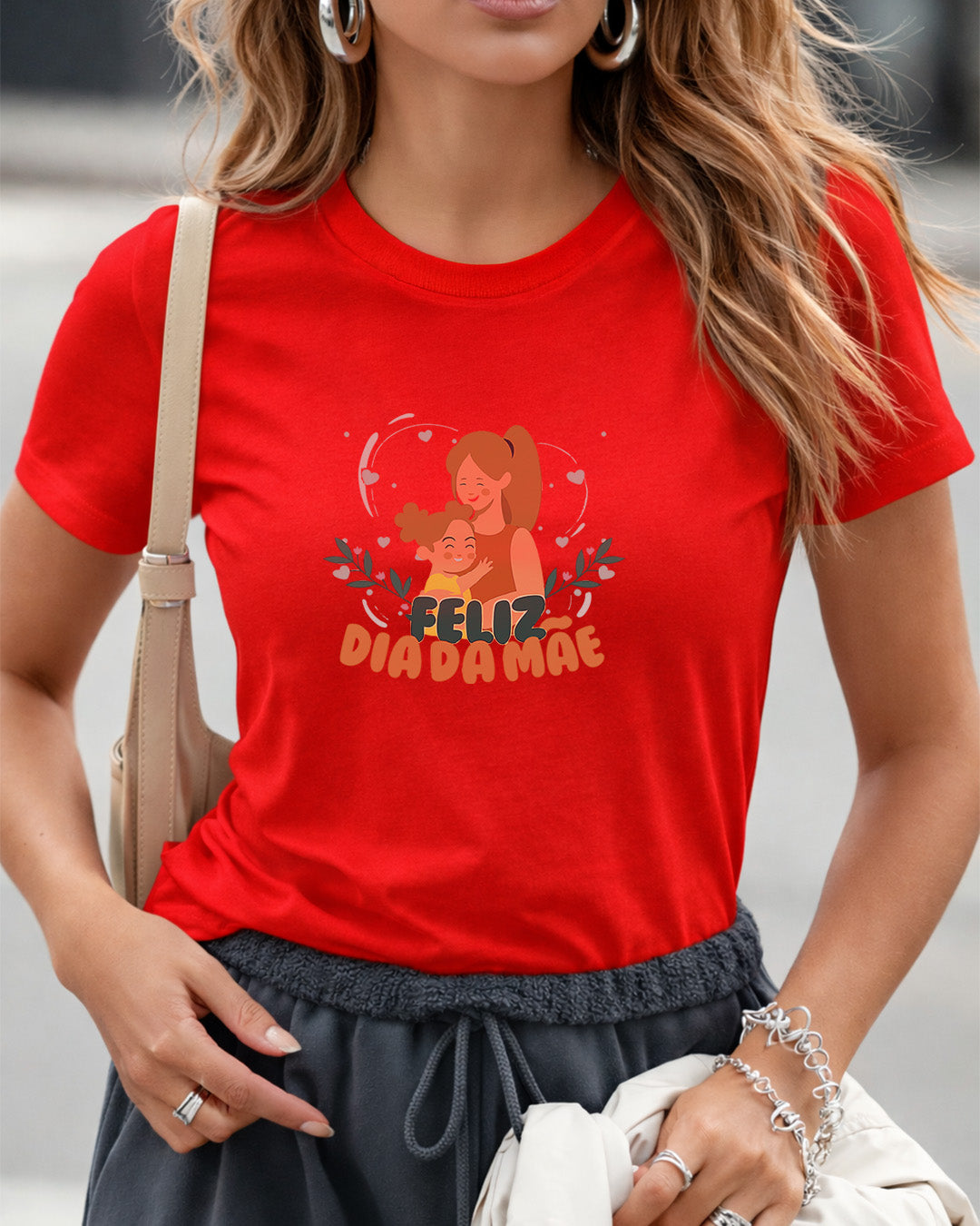 Camiseta Dia Das Mães Feminina "Feliz Dia Da Mãe" 100% Algodão