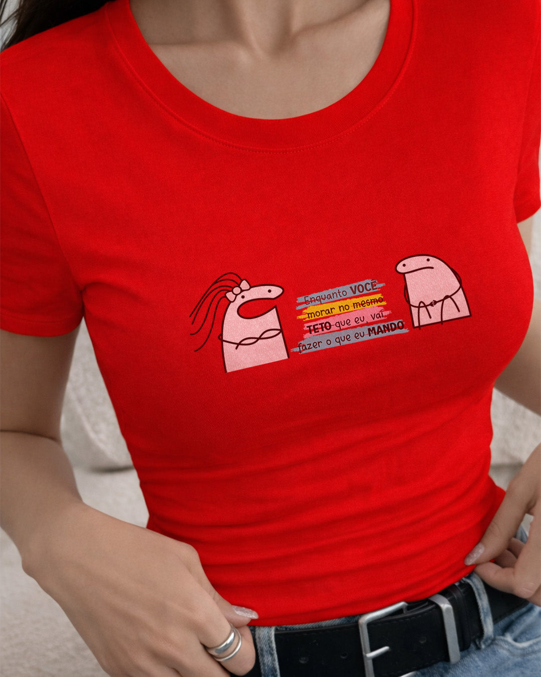 Camiseta Feminina 100% Algodão "Eu Vai Fazer O Que Eu Mando" Dia Das Mães