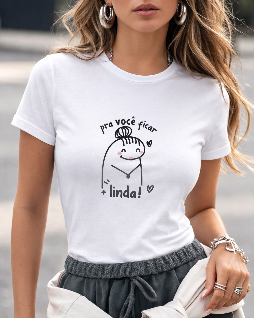 Camiseta Dia Das Mães Feminina 100% Algodão "Pra Você Ficar Mais Linda!"