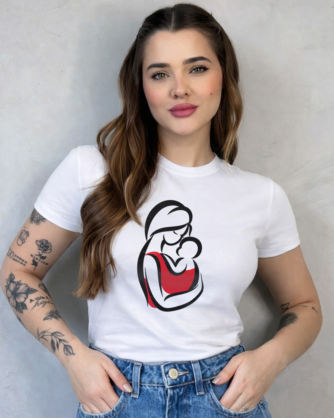 Camiseta Feminina 100% Algodão "Amor Puro De Mãe" Dia Das Mães