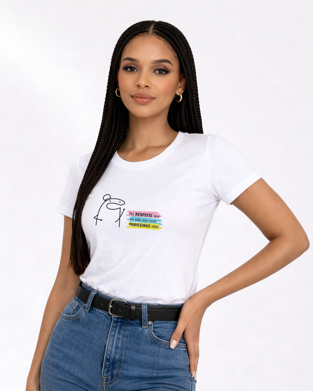 Camiseta 100% Algodão Feminina "Suas Pariceiras Não" Dia Das Mães