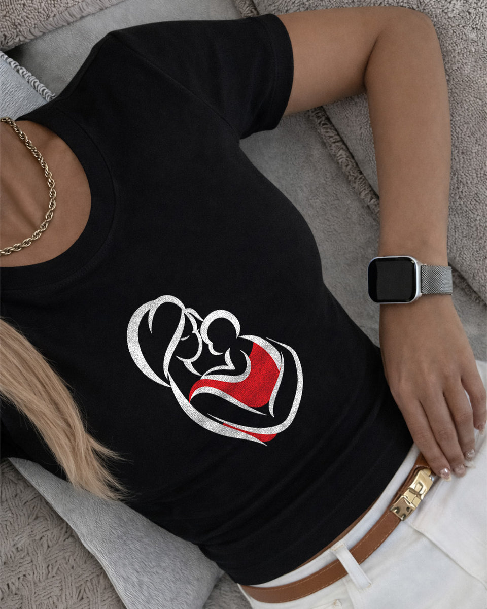 Camiseta Feminina 100% Algodão "Amor Puro De Mãe" Dia Das Mães