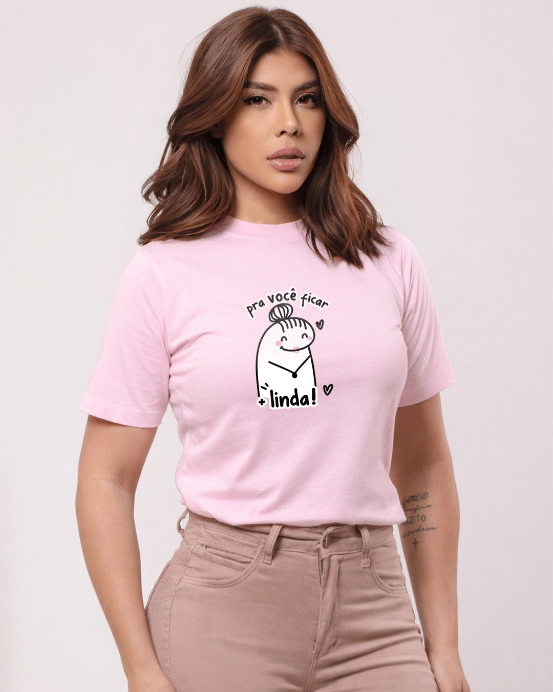 Camiseta Dia Das Mães Feminina 100% Algodão "Pra Você Ficar Mais Linda!"
