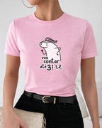 Camiseta Feminina 100% Algodão "Até 3" Dia Das Mães