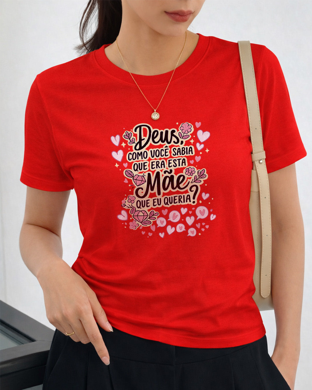 Camiseta Dia Das Mães Feminina "Deus Como Você Sabia" 100% Algodão