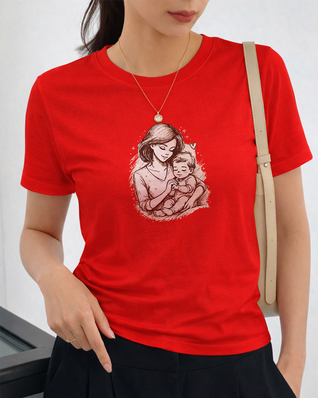 Camiseta Feminina Dia Das Mães "Amor De Mãe Em Cada Abraço" 100% Algodão