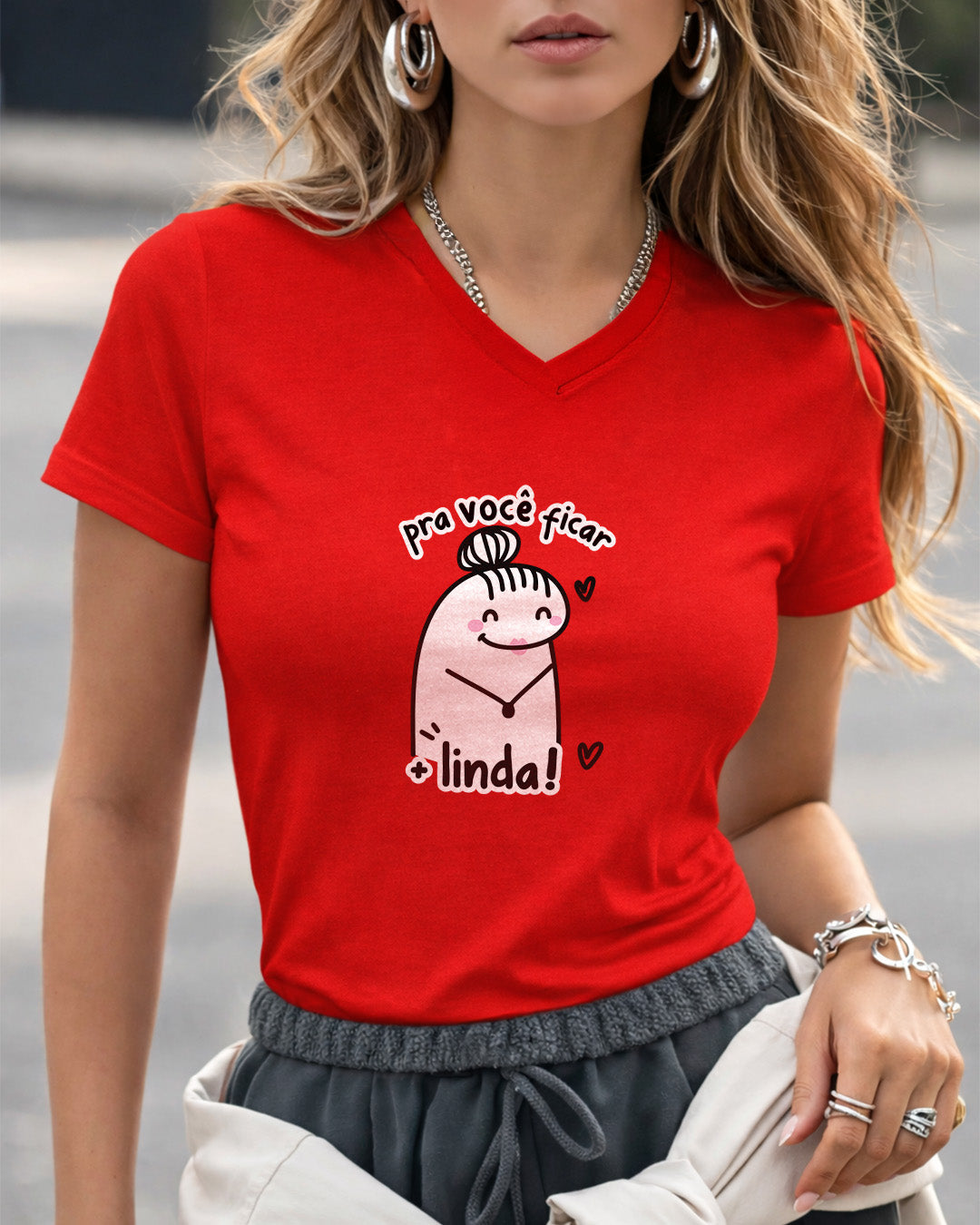 Camiseta Dia Das Mães Feminina 100% Algodão "Pra Você Ficar Mais Linda!"