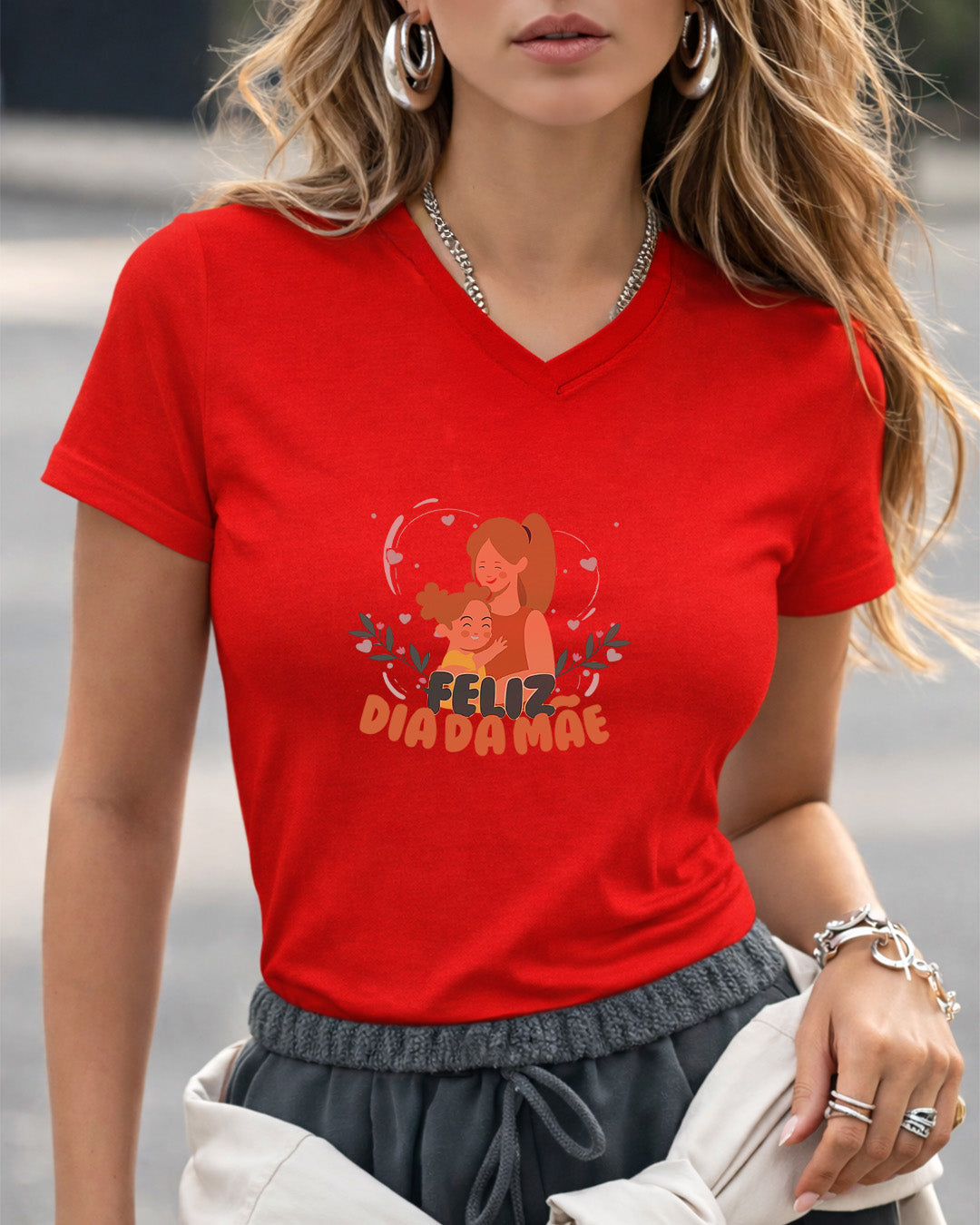 Camiseta Dia Das Mães Feminina "Feliz Dia Da Mãe" 100% Algodão