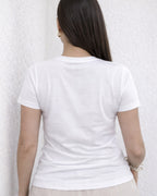Camiseta 100% Algodão Feminina "Família Mais Legal" Dia Das Mães