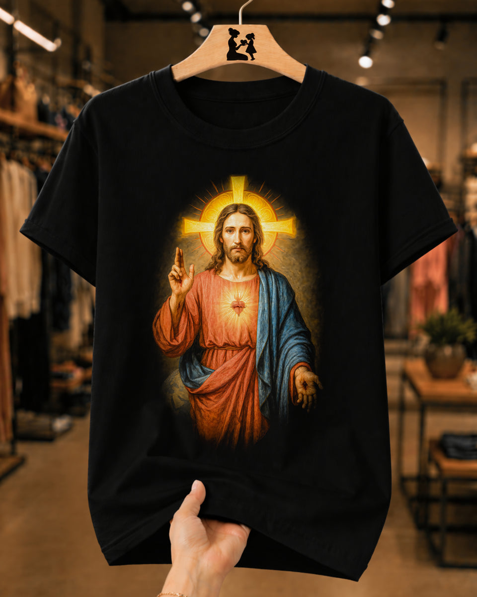 Camiseta Feminina Sagrado Coração De Jesus