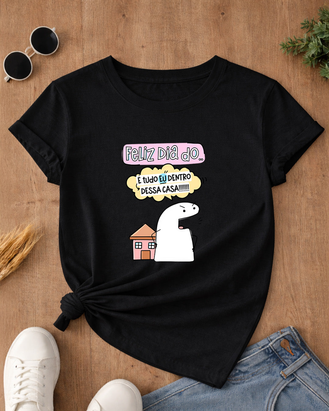 Camiseta Feminina 100% Algodão "É Tudo Eu" Dia Das Mães