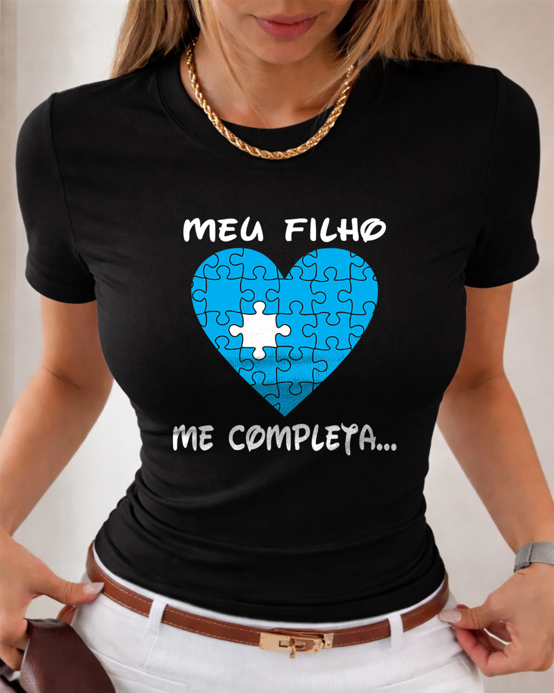Camiseta Feminina 100% Algodão "Meu Filho" Dia Das Mães
