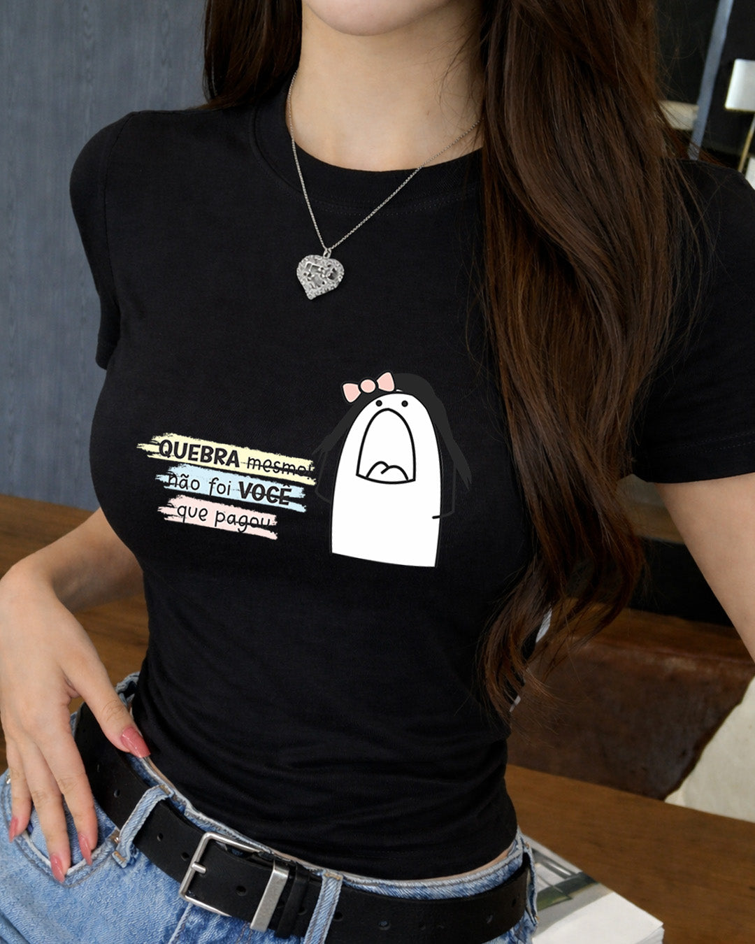 Camiseta Feminina 100% Algodão "Mãe Quebra Mesmo" Dia Das Mães