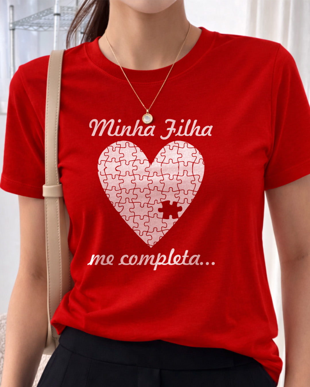 Camiseta Feminina 100% Algodão "Minha Filha" Dia Das Mães