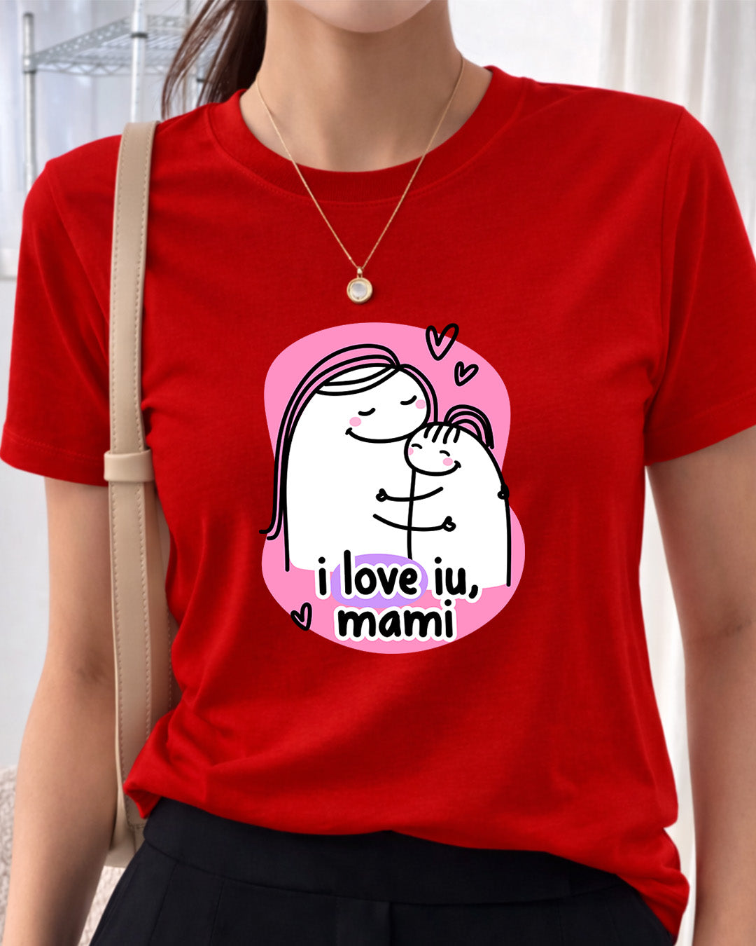 Camiseta Feminina 100% Algodão "I Love You Mami" Dia Das Mães