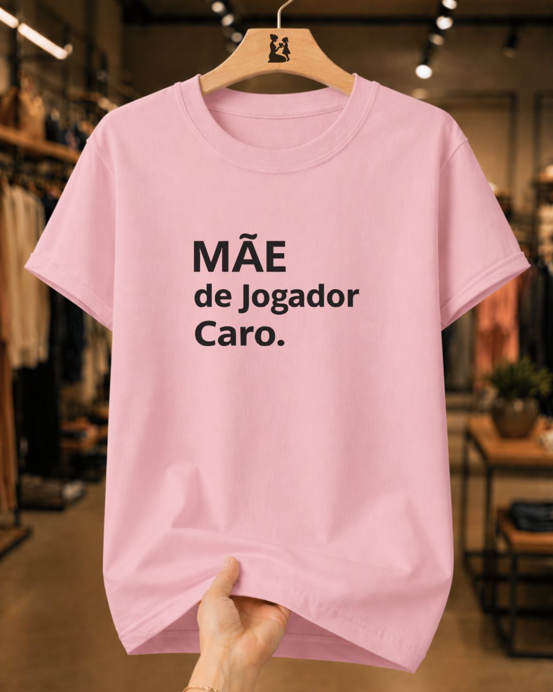 Camiseta Feminina Dia Das Mães "Jogador Caro" 100% Algodão