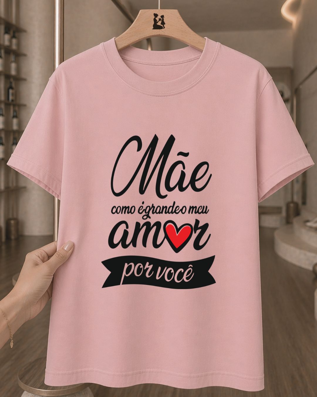 Camiseta Feminina Mãe Como É Grande O Meu Amor Por Você