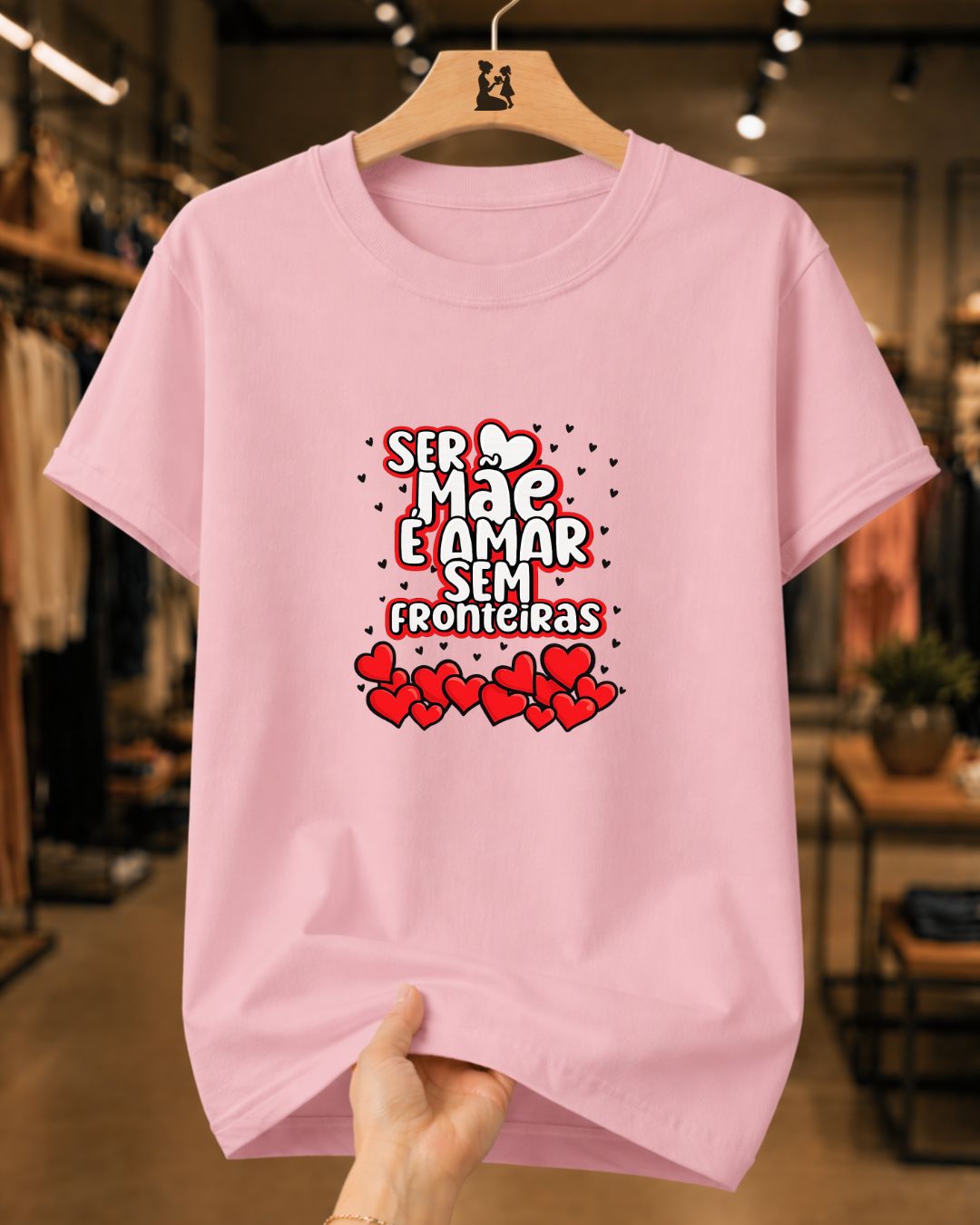 Camiseta Feminina 100% Algodão "Ser Mãe É" Dia Das Mães
