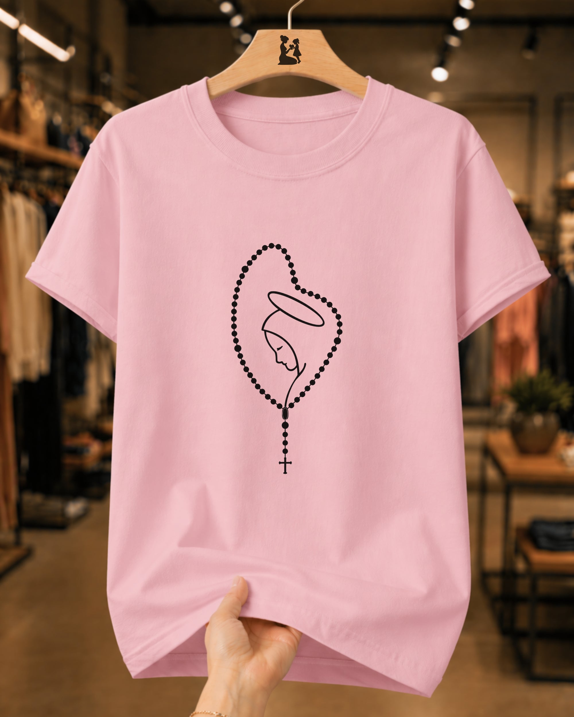 Camiseta Católica Terço Nossa Senhora