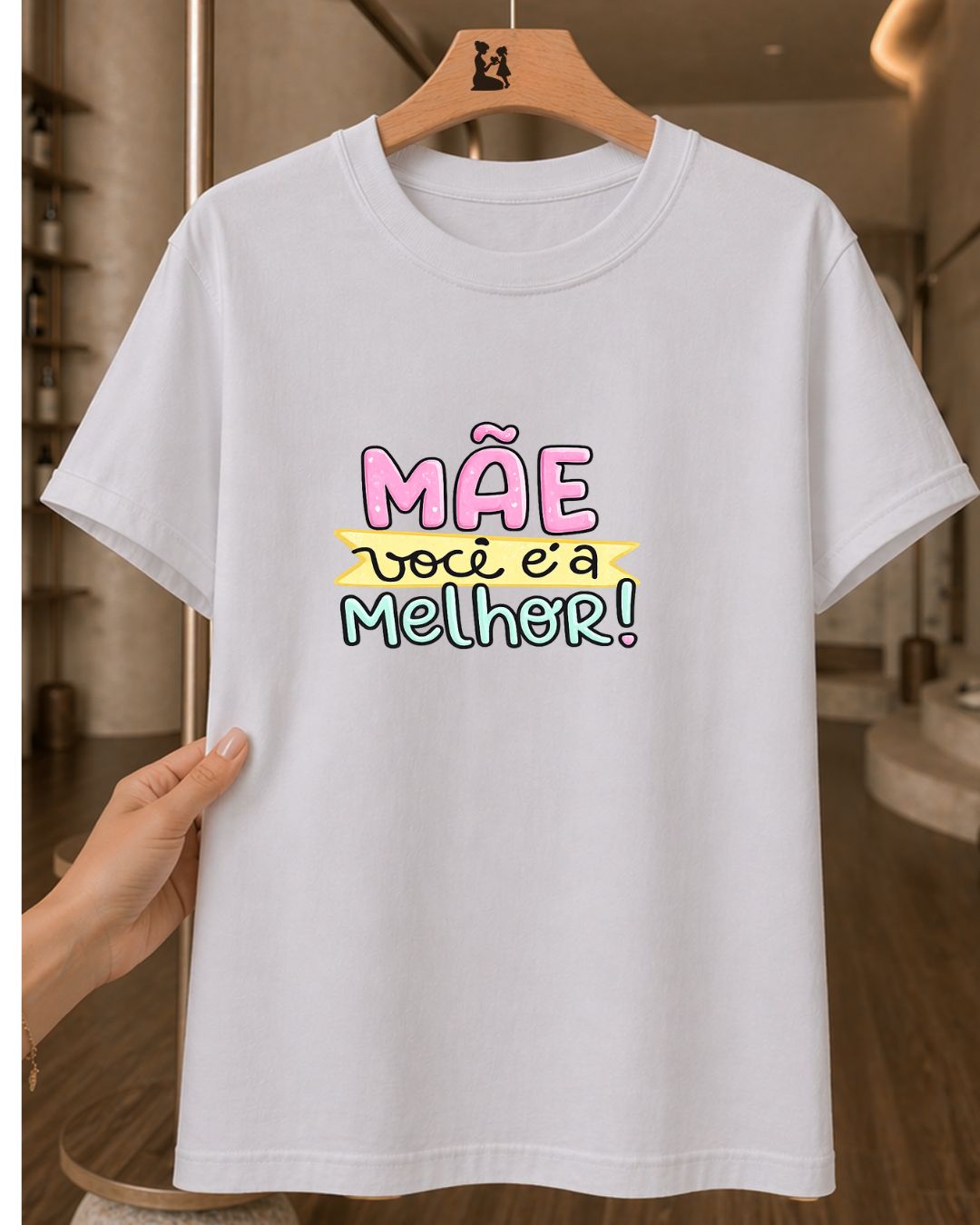 Camiseta Feminina 100% Algodão "Mãe Você É A Melhor" Dia Das Mães