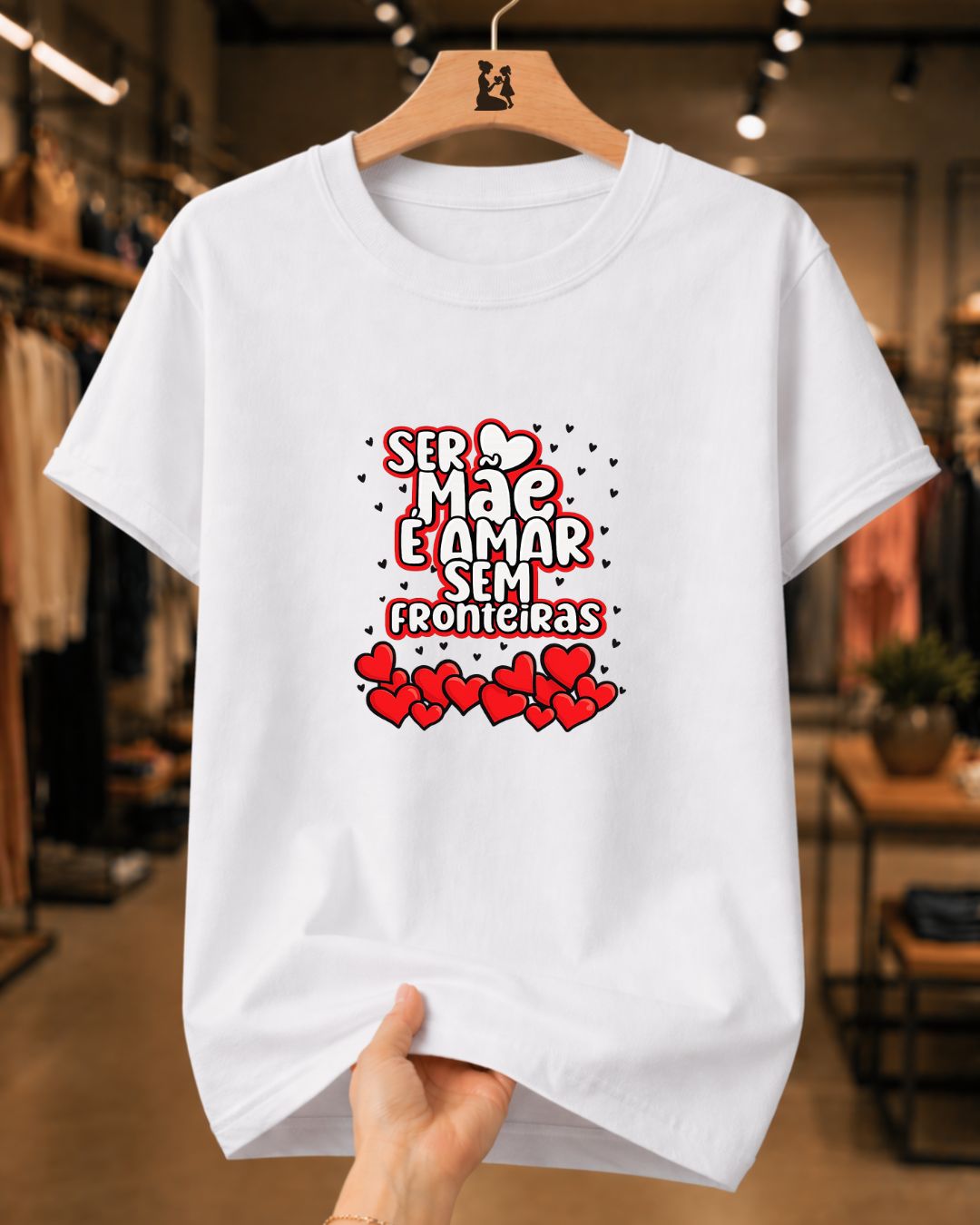 Camiseta Feminina 100% Algodão "Ser Mãe É" Dia Das Mães