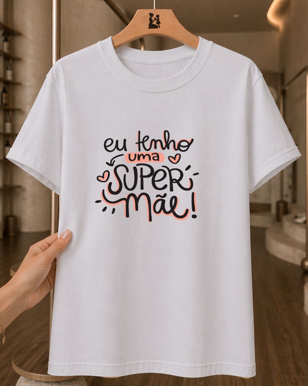 Camiseta Dia Das Mães Feminina "Eu Tenho Uma Super Mãe" 100% Algodão
