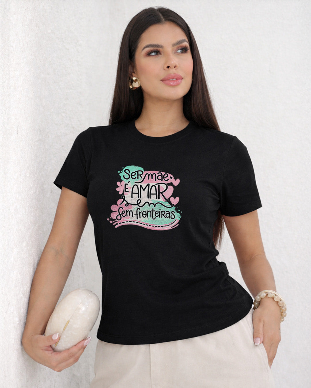 Camiseta Feminina 100% Algodão "Ser Mãe" Dia Das Mães