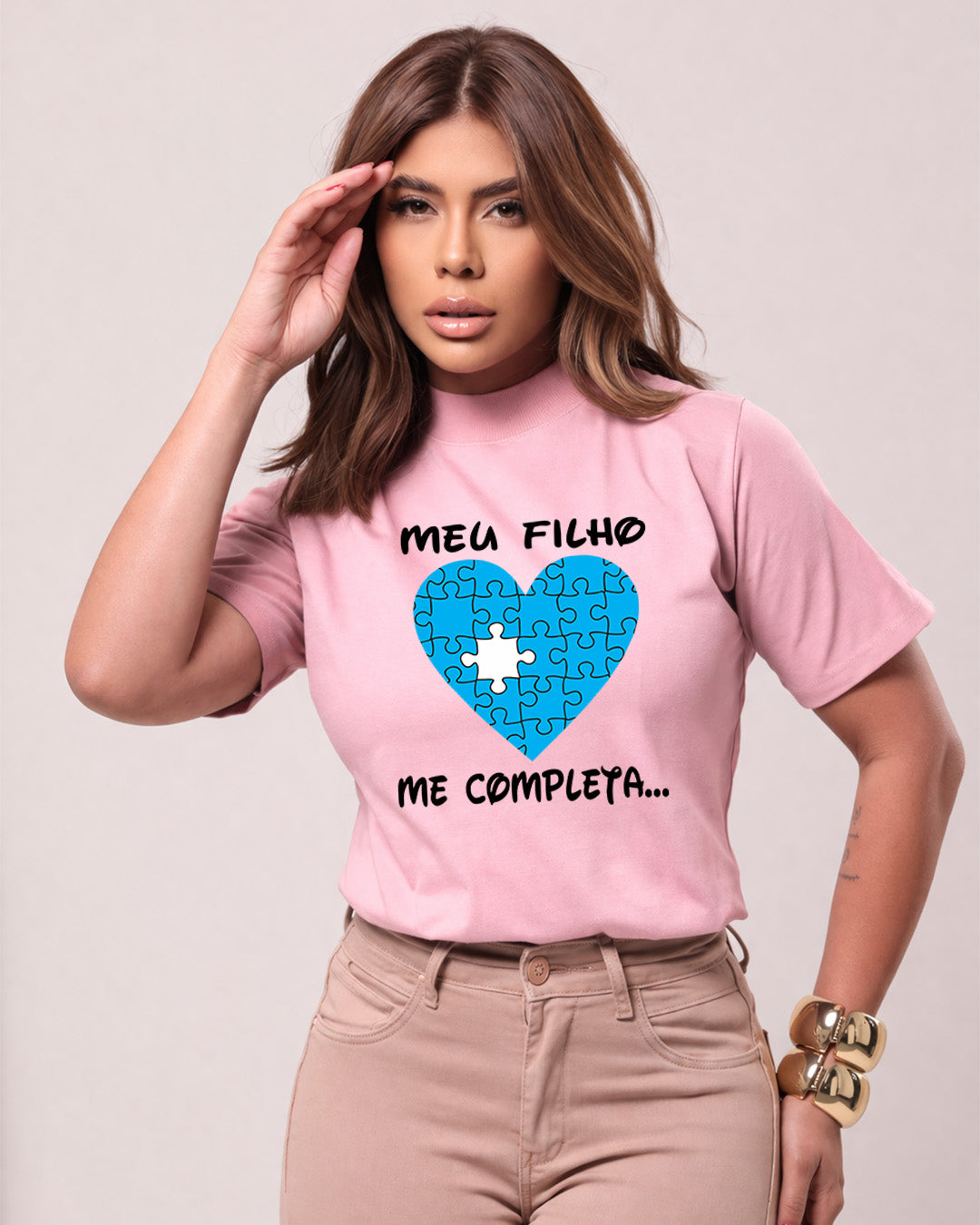 Camiseta Feminina 100% Algodão "Meu Filho" Dia Das Mães