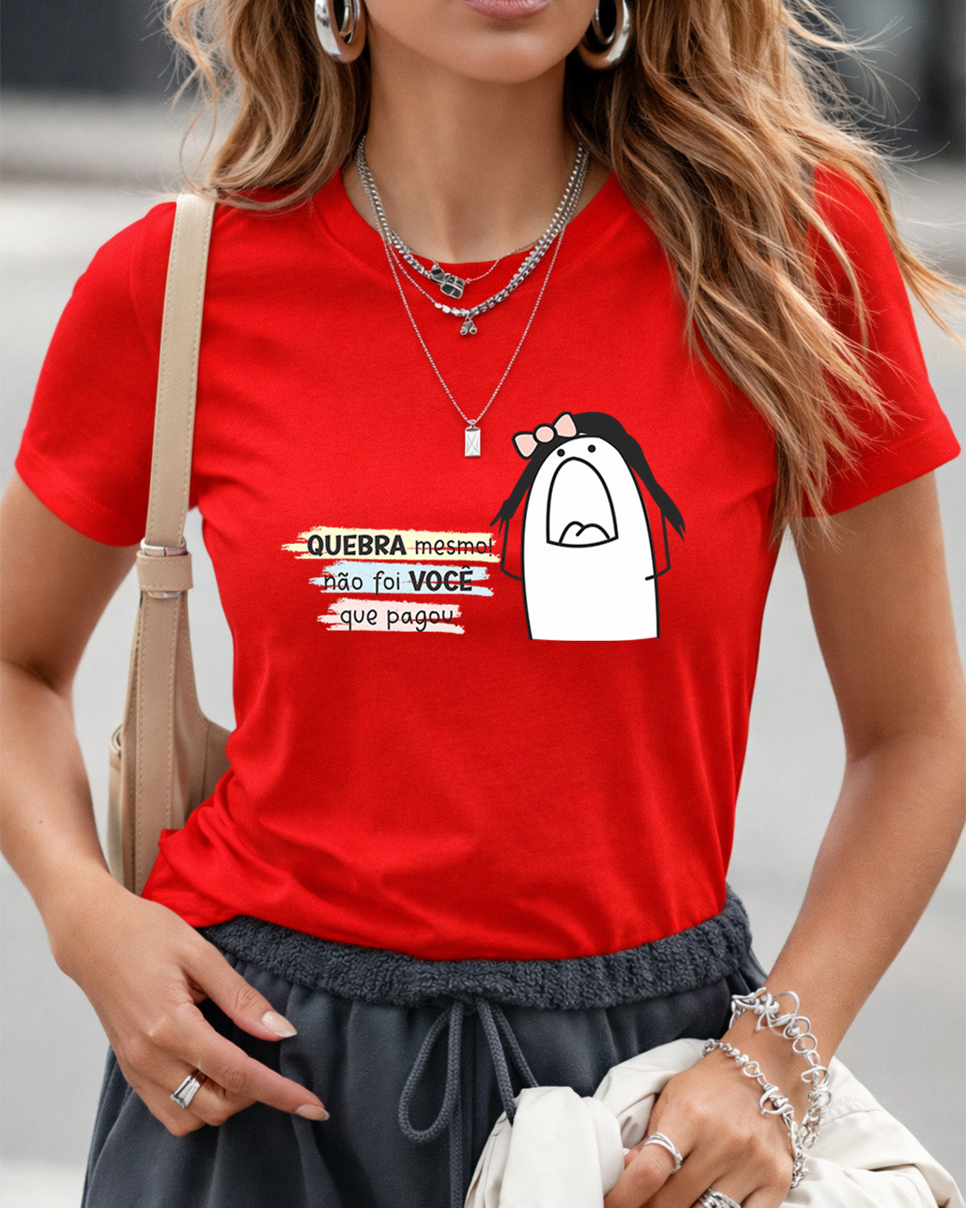 Camiseta Feminina 100% Algodão "Mãe Quebra Mesmo" Dia Das Mães