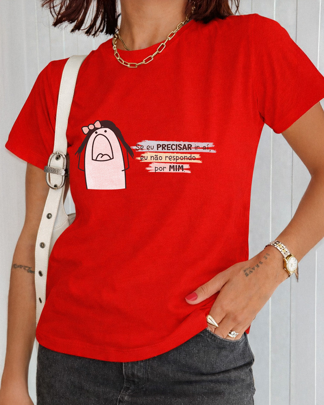 Camiseta Feminina 100% Algodão "Se Eu Precisar Ir Aí" Dia Das Mães