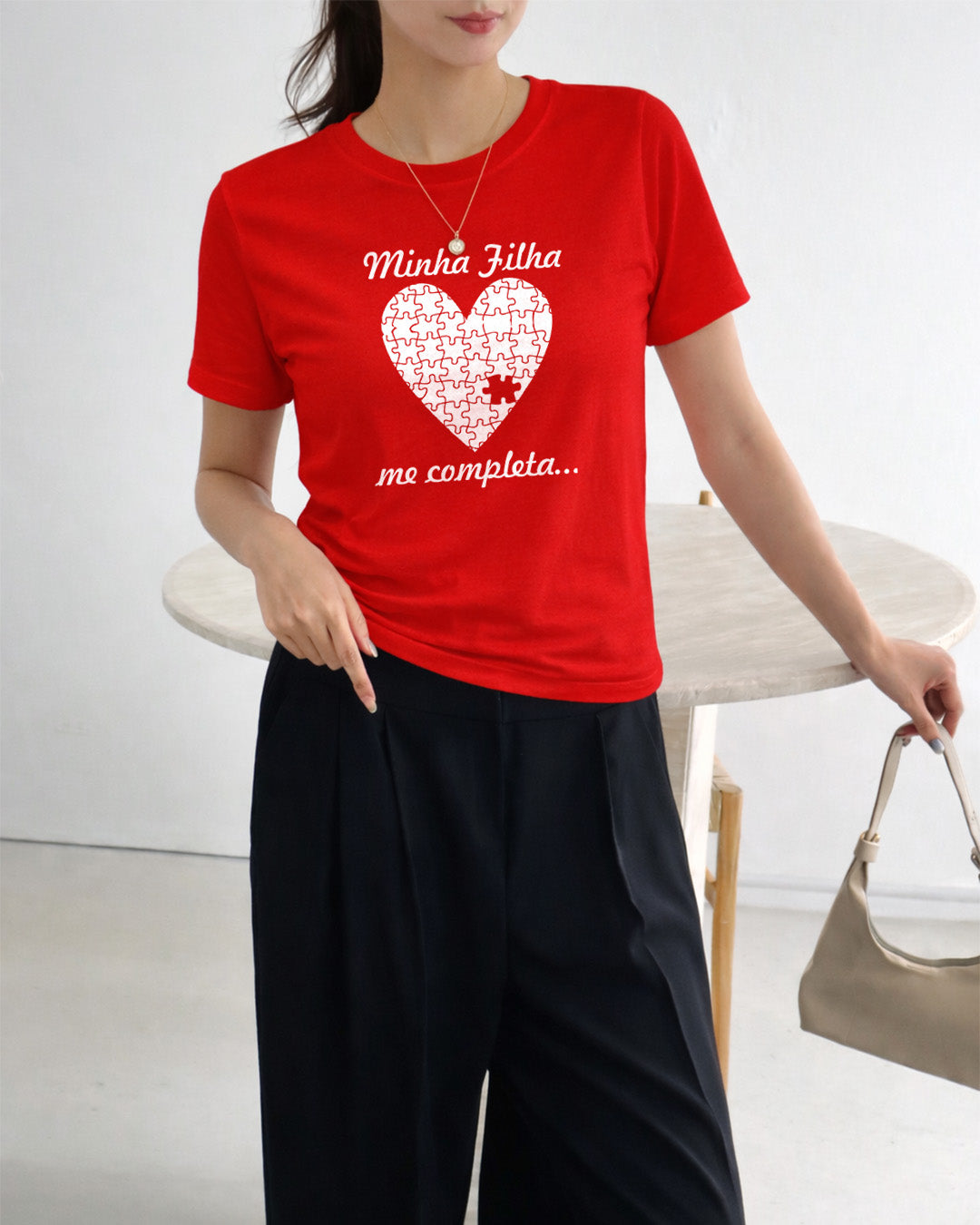 Camiseta Feminina 100% Algodão "Minha Filha" Dia Das Mães