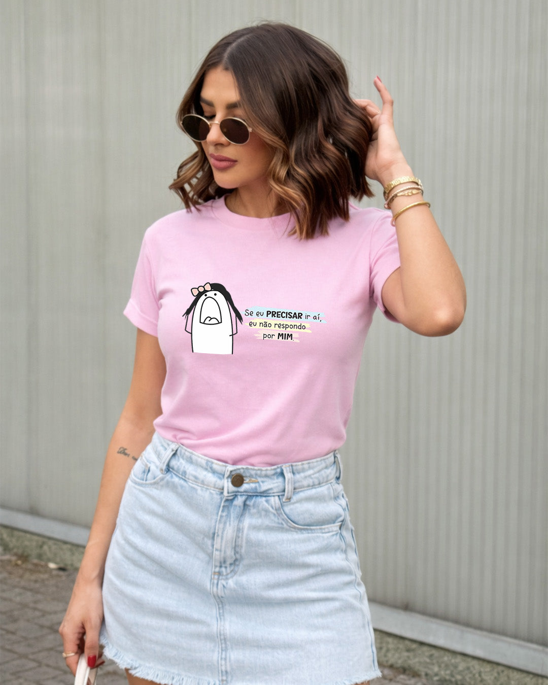Camiseta Feminina 100% Algodão "Se Eu Precisar Ir Aí" Dia Das Mães