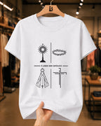Camiseta Católica Estampa Fé Eucaristia