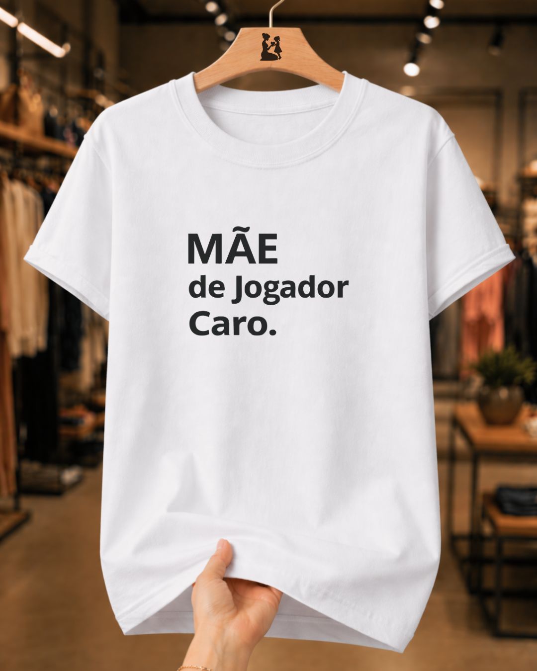 Camiseta Feminina Dia Das Mães "Jogador Caro" 100% Algodão