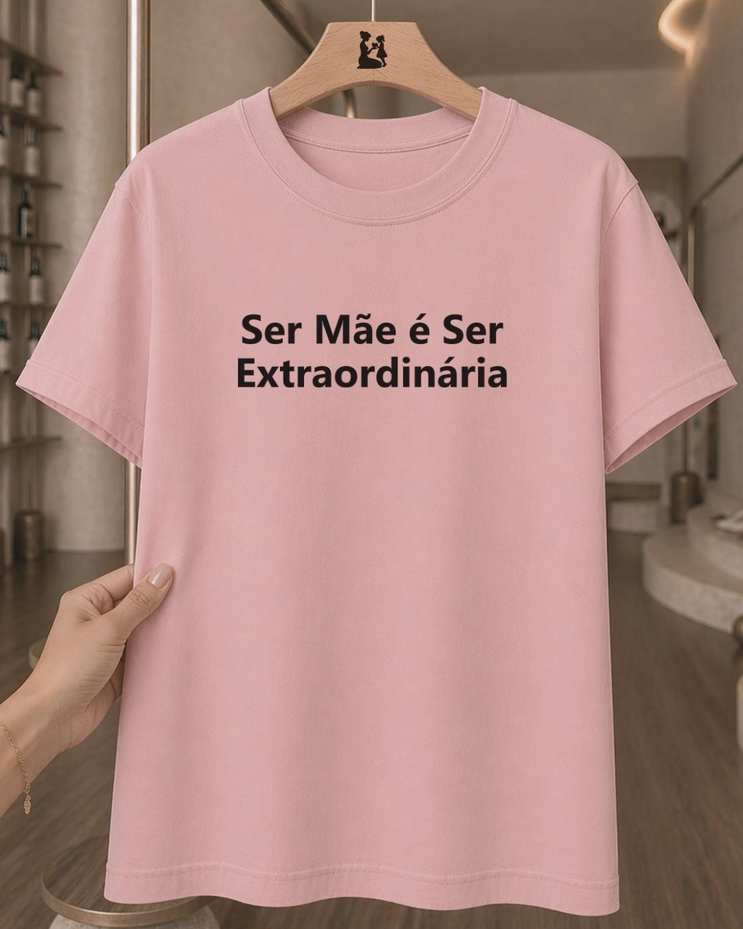 Camiseta Feminina 100% Algodão "Mãe É Ser Extraordinária" Dia Das Mães