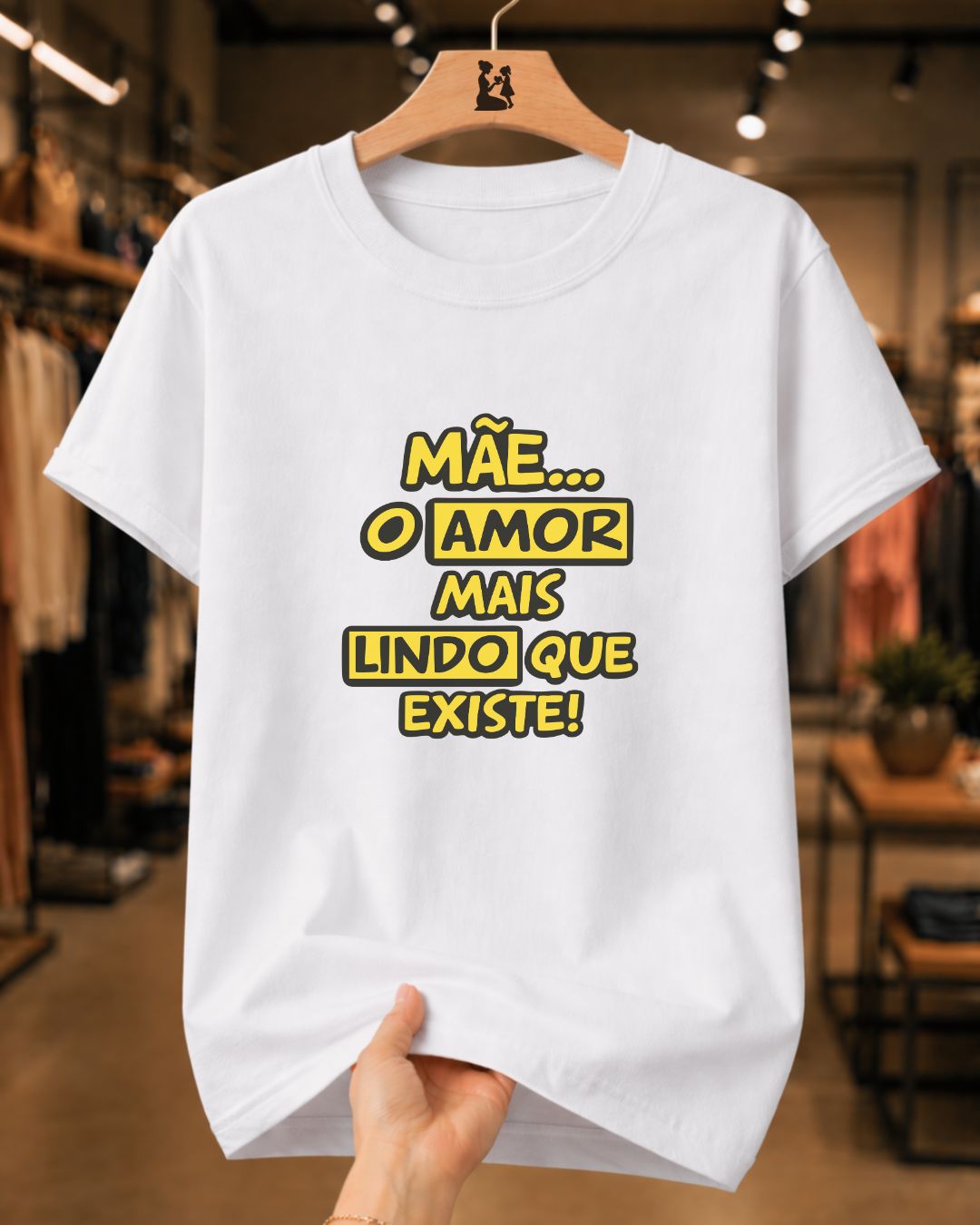 Camiseta Dia Das Mães Feminina "Mãe O Amor Mais Lindo" 100% Algodão
