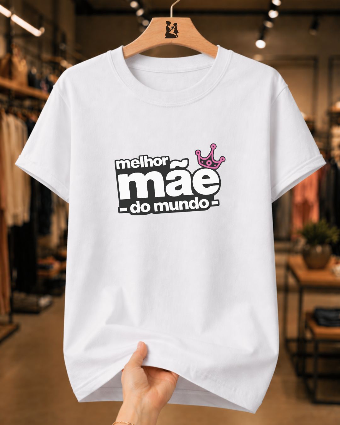 Camiseta Dia Das Mães Feminina "Melhor Coroa Do Mundo" 100% Algodão