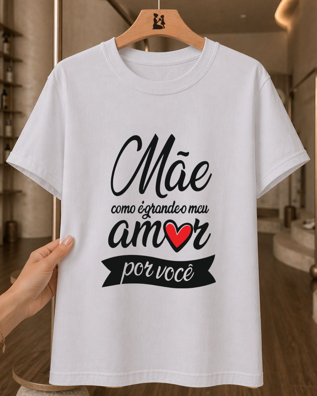 Camiseta Feminina Mãe Como É Grande O Meu Amor Por Você