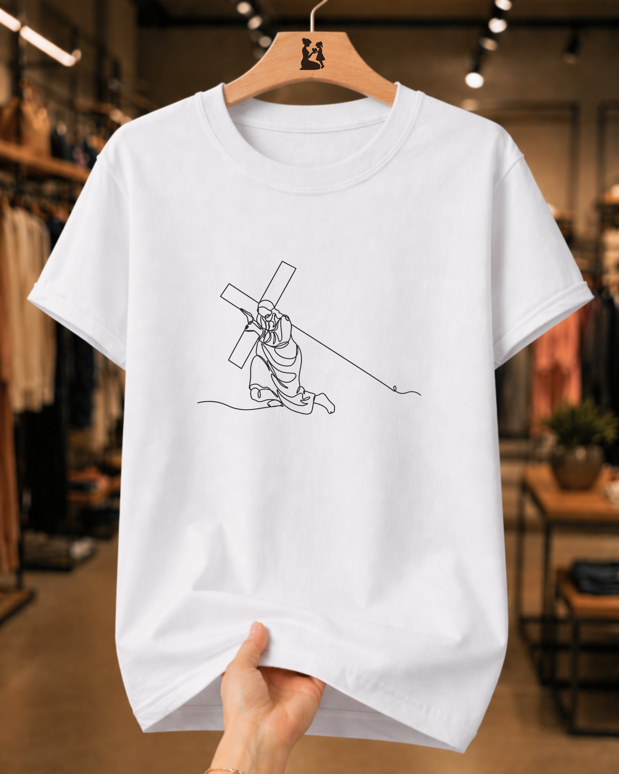 Camiseta Cristã Jesus Carregando A Cruz